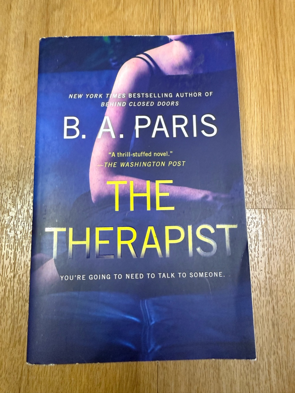 📚3 for $12📚 B.A. Paris "The Therapist" Book - Blue & Yellow Cover